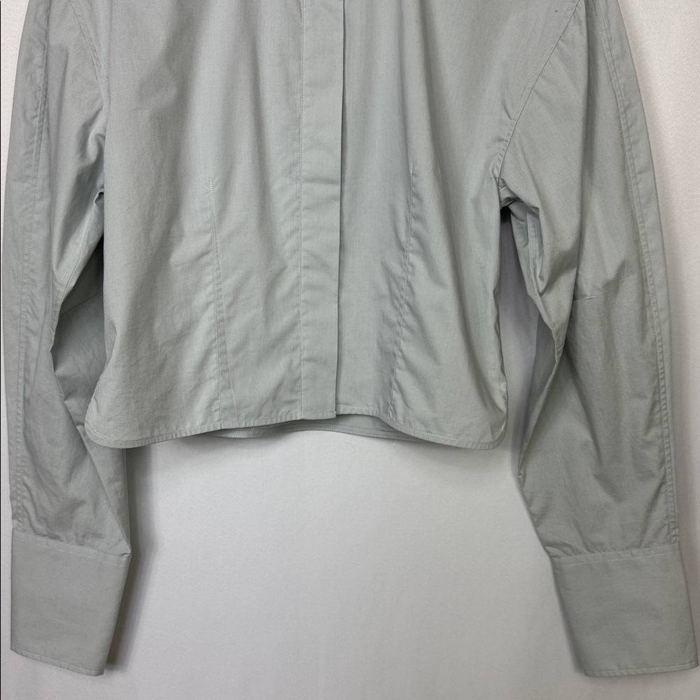Rag & Bone Becca Poplin Button Down Shirt Gray Size Medium Long Sleeve - Picture 8 of 16